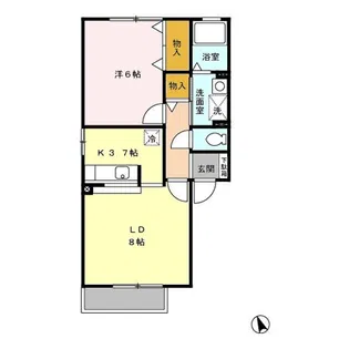 エクレシア泉A【1階】の間取り