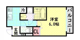 ラヴ心斎橋ウエスト【9階】の間取り