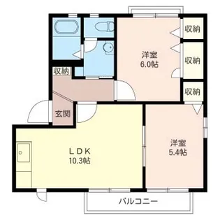グリーンコート藤【2階】の間取り