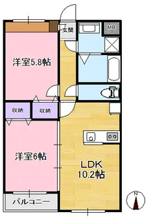 ボナールマンションII【3階】の間取り