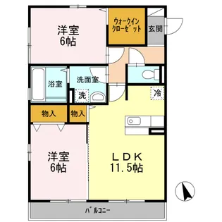 KファインA【3階】の間取り