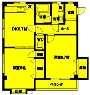 エクセルコート【2階】の間取り