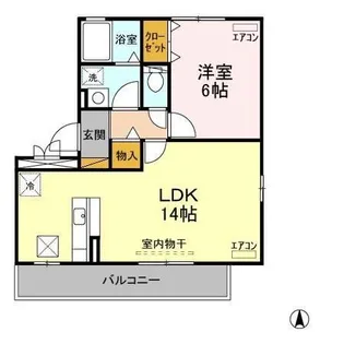 みどりのエアリー S【1階】の間取り