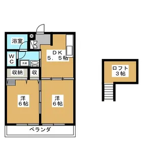 アップルハイツ【2階】の間取り