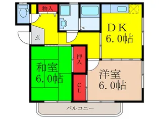 ハイツベルデ-ル【2階】の間取り