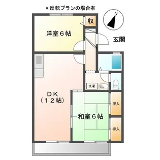グローリーハウス的場C【2階】の間取り