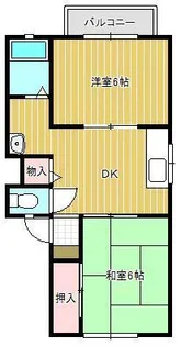 コーポサンシャイン【2階】の間取り