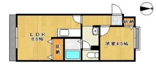 岡山県総社市駅前2【アパート】の間取り