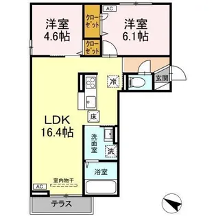 Grace Sante(グレイスセンター)【2階】の間取り