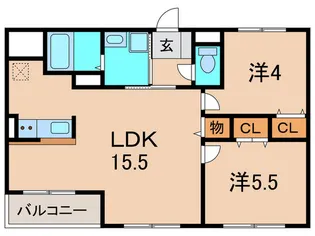 Enuz 9【2階】の間取り