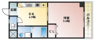 1DKの間取り画像