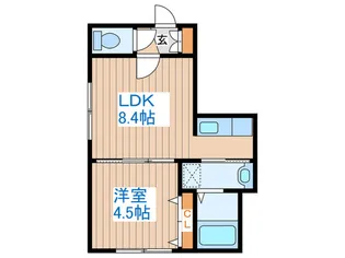 クラウディア山の手【1階】の間取り