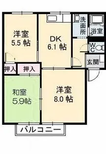 アークヒル・イムズ A棟【2階】の間取り