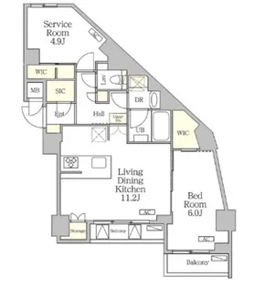 東京都目黒区青葉台3【マンション】の間取り