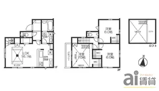 埼玉県川越市大字的場【一戸建】の間取り