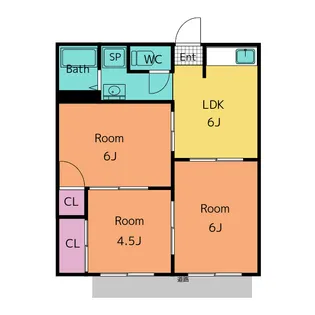 ファミールミヤコ【2階】の間取り
