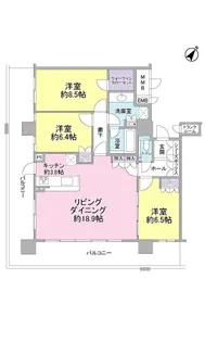 マークス・ザ・タワー東静岡【10階】の間取り