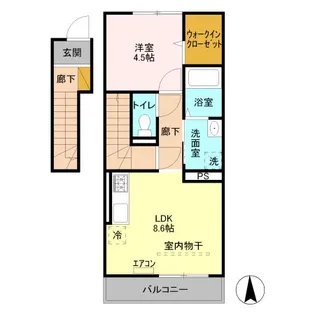 クレセント【2階】の間取り