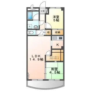 プルメリア・イズシ【3階】の間取り
