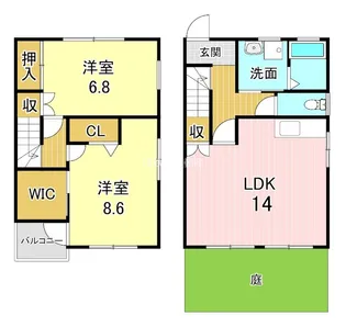 静岡県浜松市中央区葵西4【一戸建】の間取り