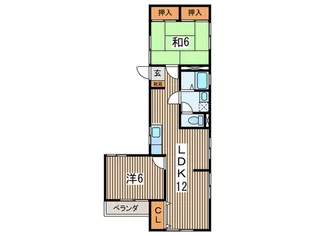 米善高浜台ハイツ【1階】の間取り