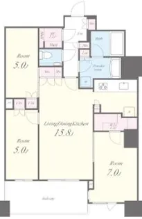 東京都中央区勝どき4【マンション】の間取り