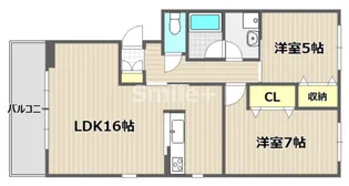 コート・ラベンダー北長瀬【3階】の間取り