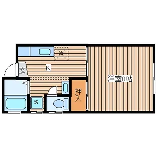 パレス中村【1階】の間取り