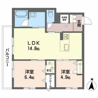シャーメゾンリーノ【1階】の間取り