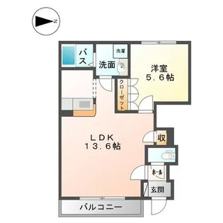 ゴーディアス【1階】の間取り