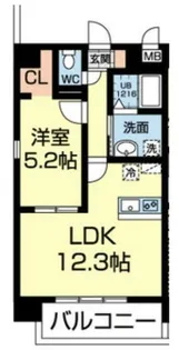 ドゥ・アンディオール ファースト【5階】の間取り