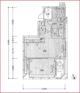 クレアシオン浅草II【9階】の間取り