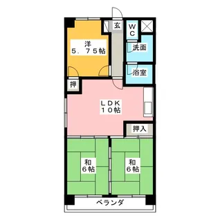 ノーサイドマンション【3階】の間取り