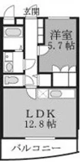 群馬県伊勢崎市山王町【マンション】の間取り