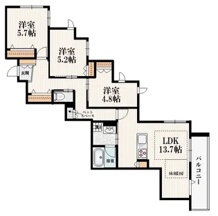 東京都北区西ケ原3【マンション】の間取り