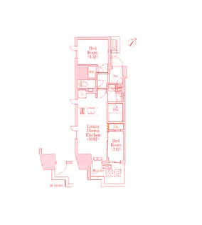 エル・セレーノ横浜関内プリマ【11階】の間取り