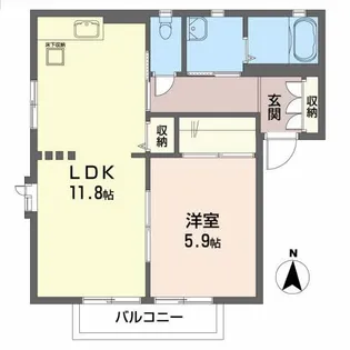 パス・カリーニョA【1階】の間取り