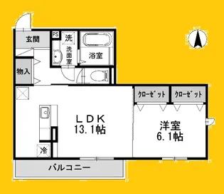 サニーコート【1階】の間取り