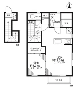 東京都中野区中野2【アパート】の間取り