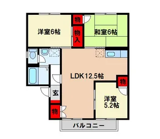 セジュール・レスポワール【2階】の間取り