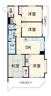 神奈川県横浜市戸塚区名瀬町【マンション】の間取り