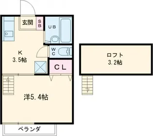 Garden Villege B棟【2階】の間取り