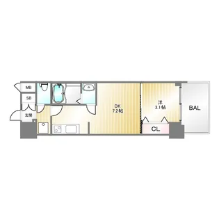 アドバンス神戸レイソレ【4階】の間取り