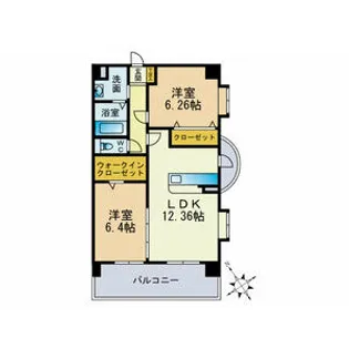 スカイシャトレ日佐【7階】の間取り