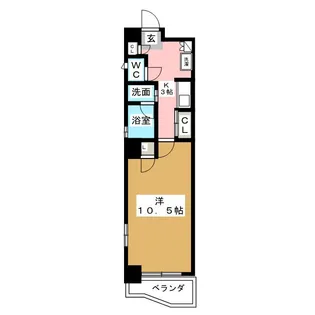 プレステージ西大須【4階】の間取り