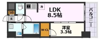 S-RESIDENCE烏森aureate【4階】の間取り