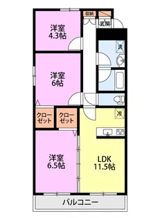 RESIDENCE Hill East河渡【3階】の間取り