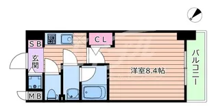 クレアートアドバンス北大阪【4階】の間取り
