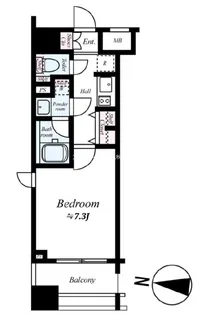 ラグジュアリーアパートメント三ノ輪【2階】の間取り