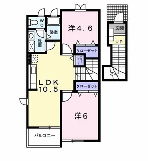 アルカディアA【2階】の間取り